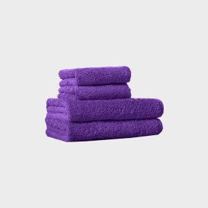 Envetex purple towel – soft cotton bathroom towel in deep purple color
