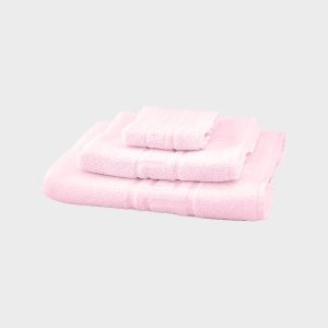 Pink Greek Border Bath Towel – soft cotton bathroom towel with Greek border design