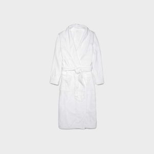 plain white bathrobe